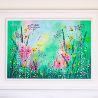 Tapestry of Colour" is a vibrant and original floral painting